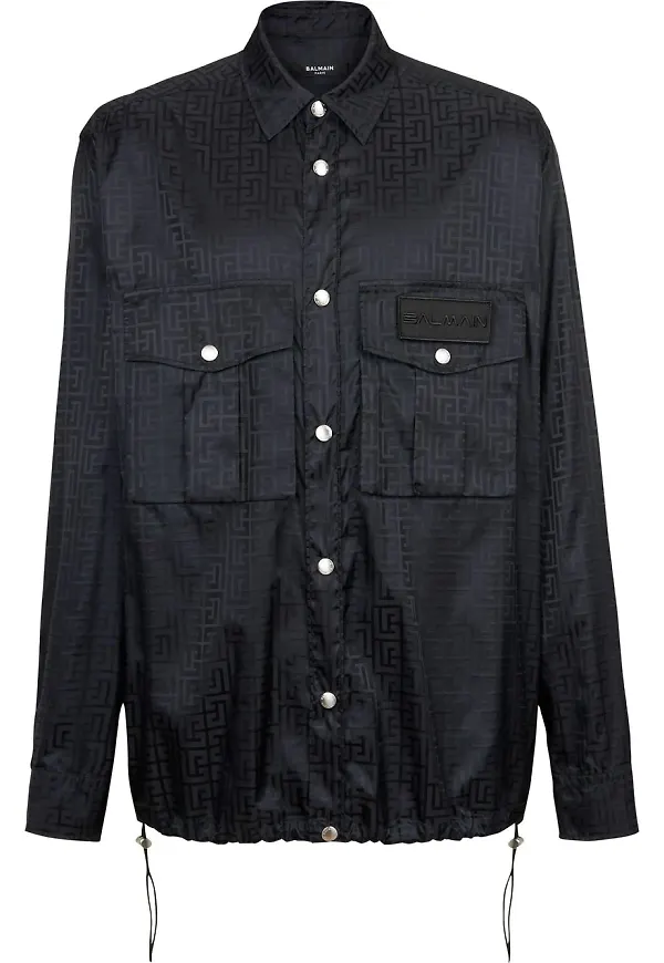 Balmain skjorta med monogram - Svart