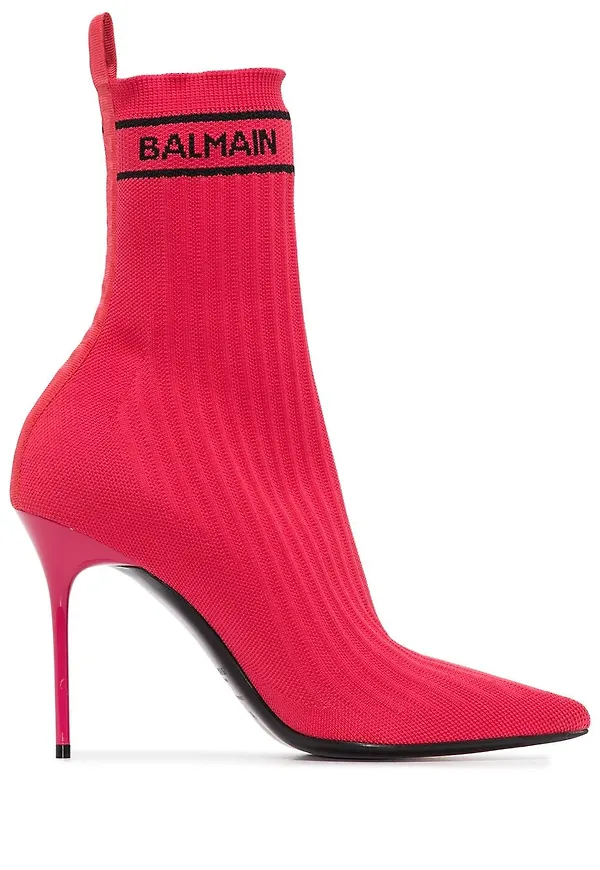Balmain Skye stickade stövletter - Röd
