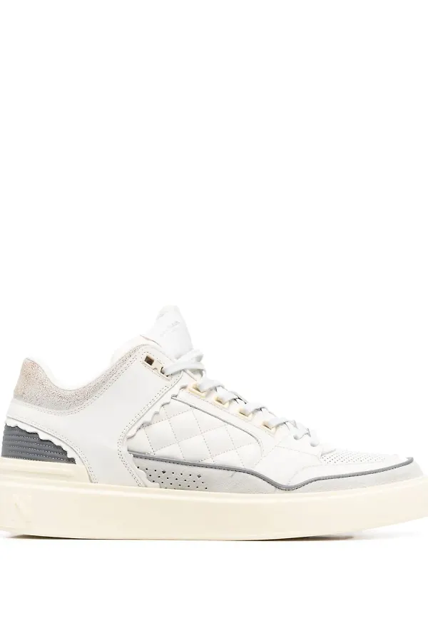 Balmain sneakers med quiltad panel - Vit