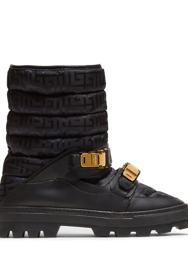 Balmain snöstövlar med monogram - Svart