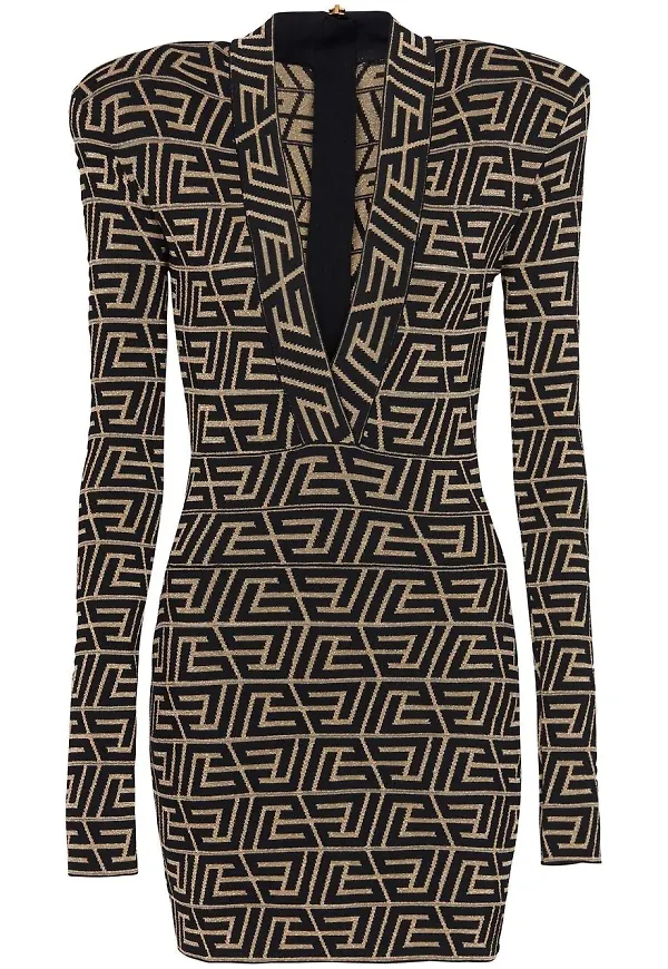Balmain stickad klänning - Svart
