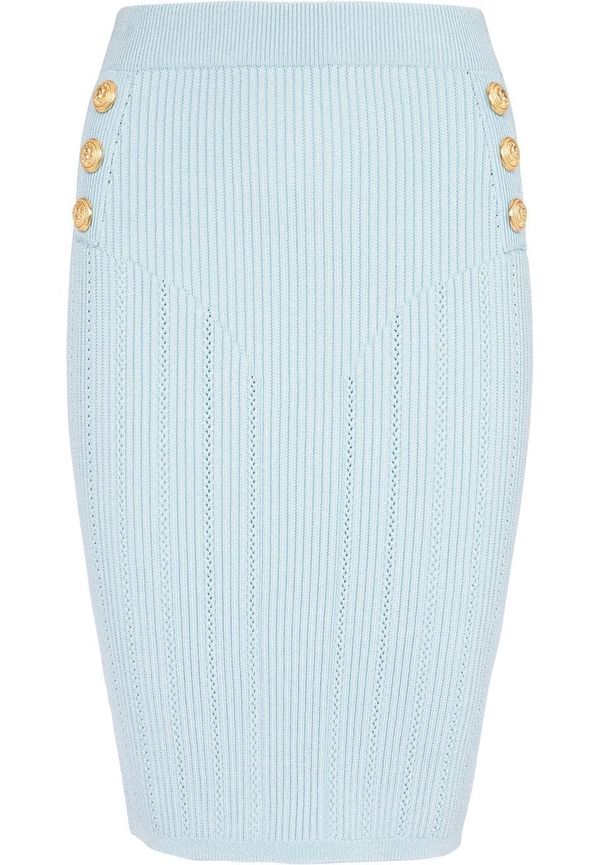 Balmain stickad pennkjol - Blå