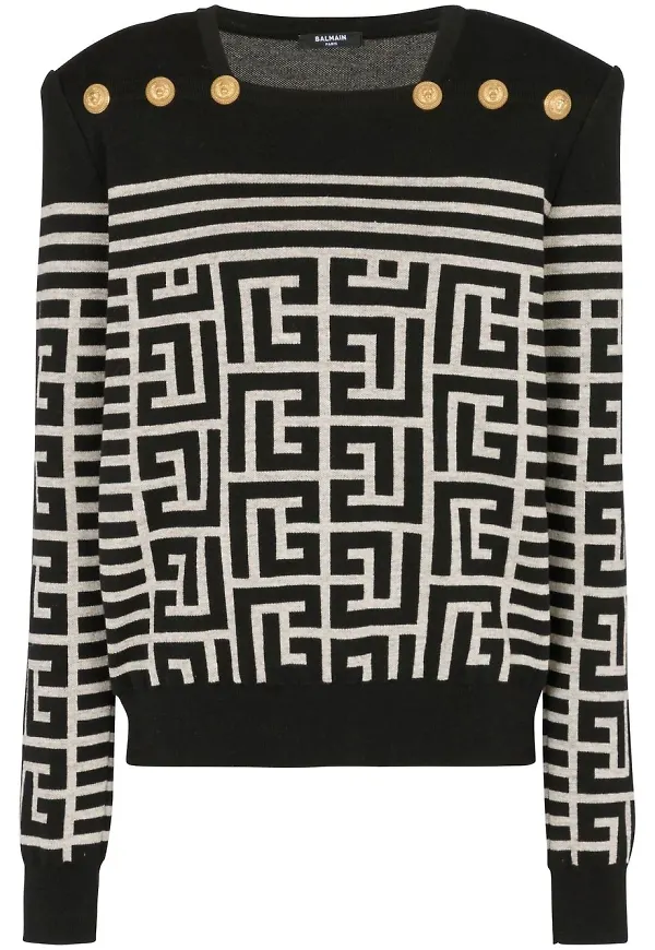 Balmain stickad topp - Svart