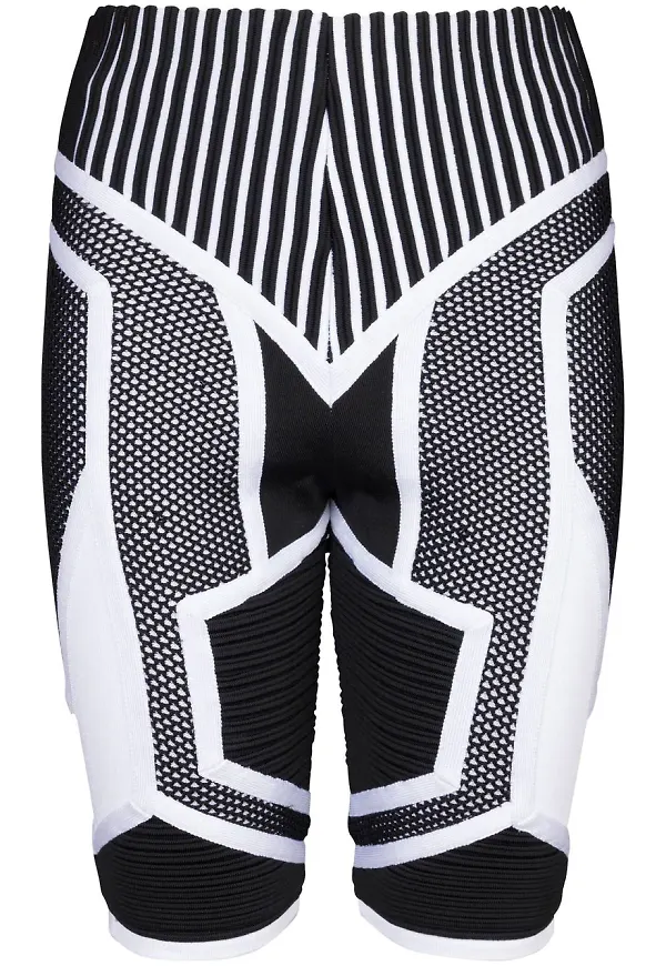 Balmain stickade cykelshorts - Svart