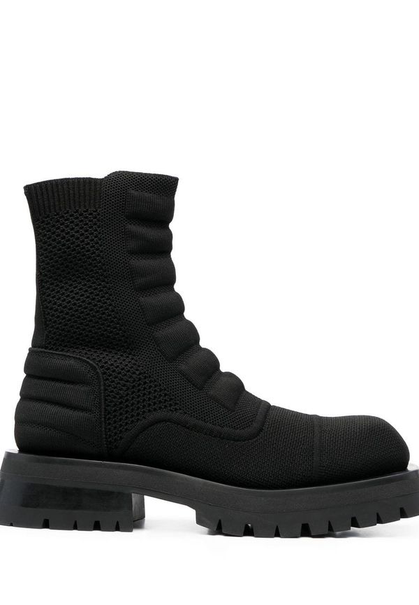 Balmain stickade militärkängor - Svart