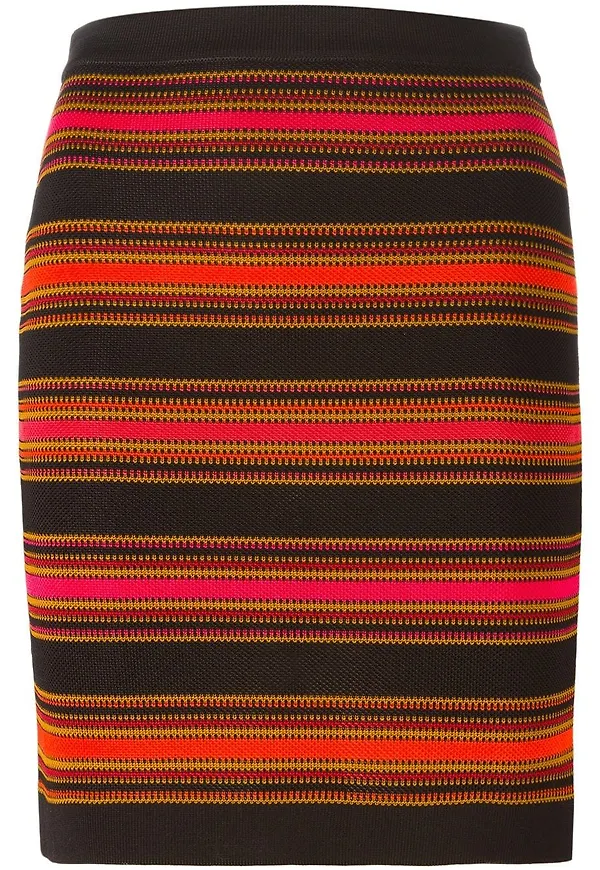 Balmain striped skirt - Svart