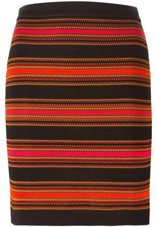 Balmain striped skirt - Svart