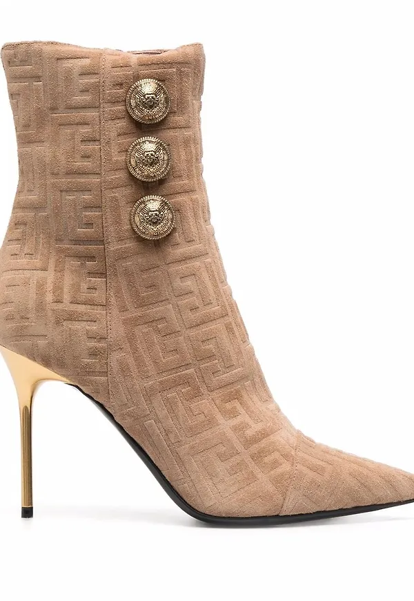 Balmain stövletter med monogram - Neutral