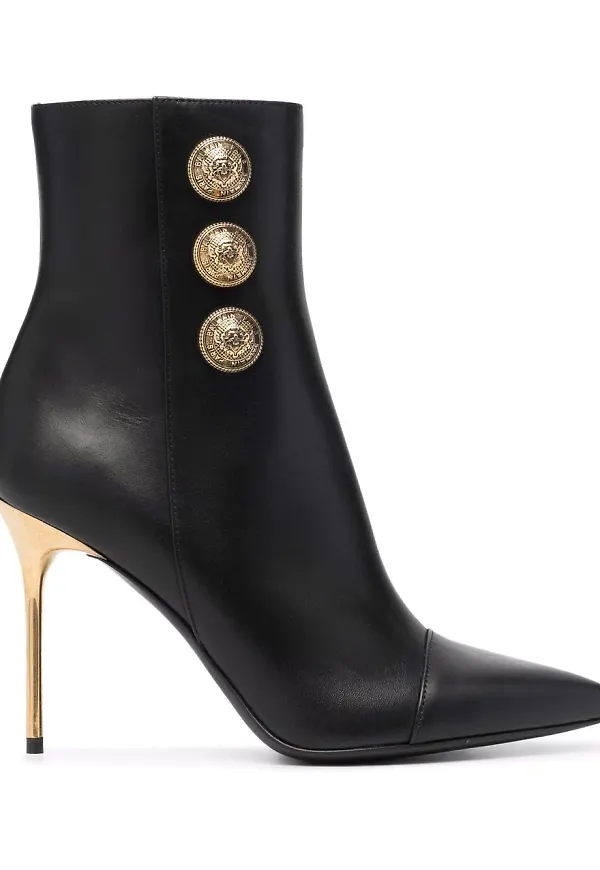 Balmain stövletter med stilettklack - Svart