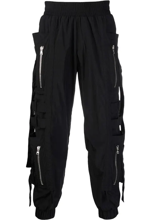 Balmain sweatpants med dragkedja - Svart