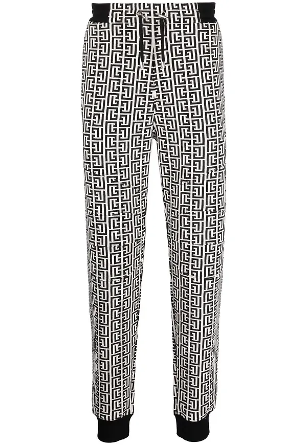 Balmain sweatpants med monogram - Svart