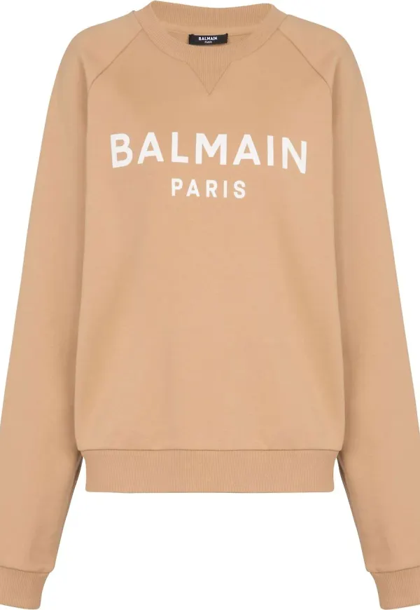 Balmain sweatshirt med logotyp - Brun