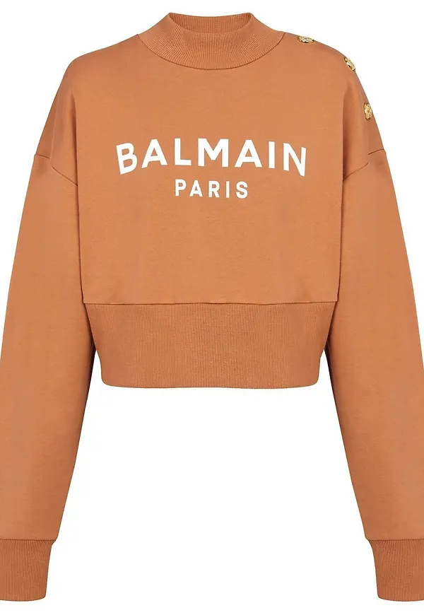 Balmain sweatshirt med logotyp - Neutral