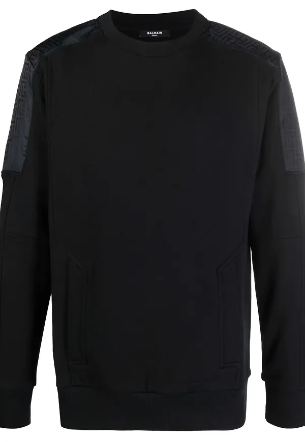 Balmain sweatshirt med monogram - Svart