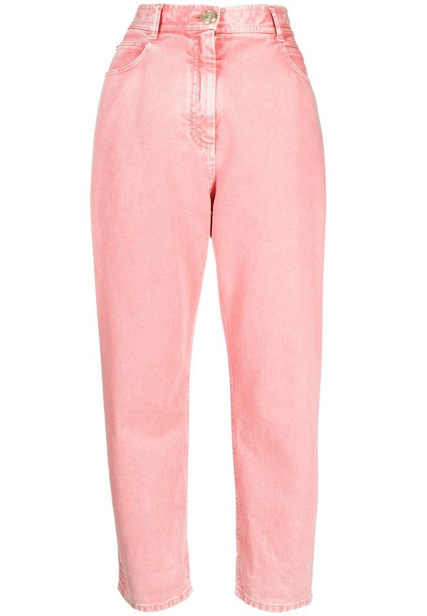 Balmain syratvättade jeans med pojkvän-passform - Rosa
