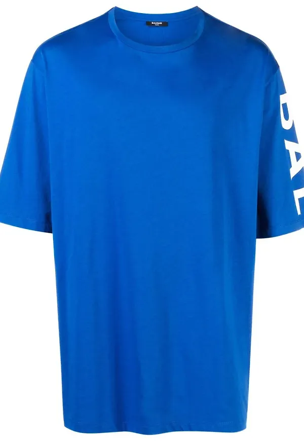 Balmain t-shirt i oversize-modell - Blå