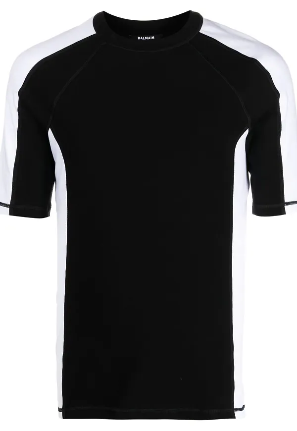 Balmain t-shirt med färgblock - Svart