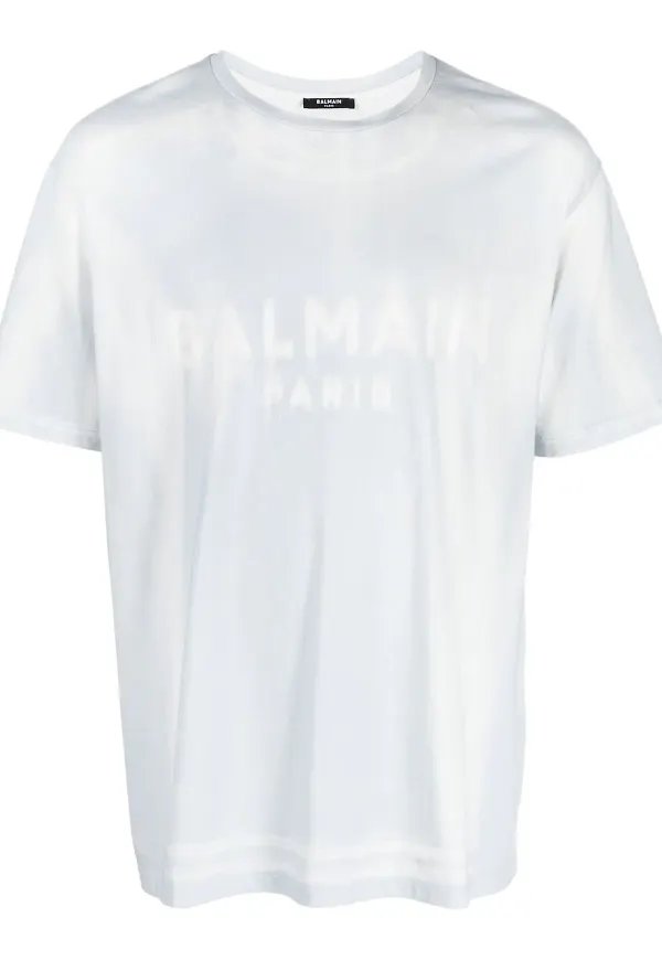 Balmain t-shirt med logotyp - Blå