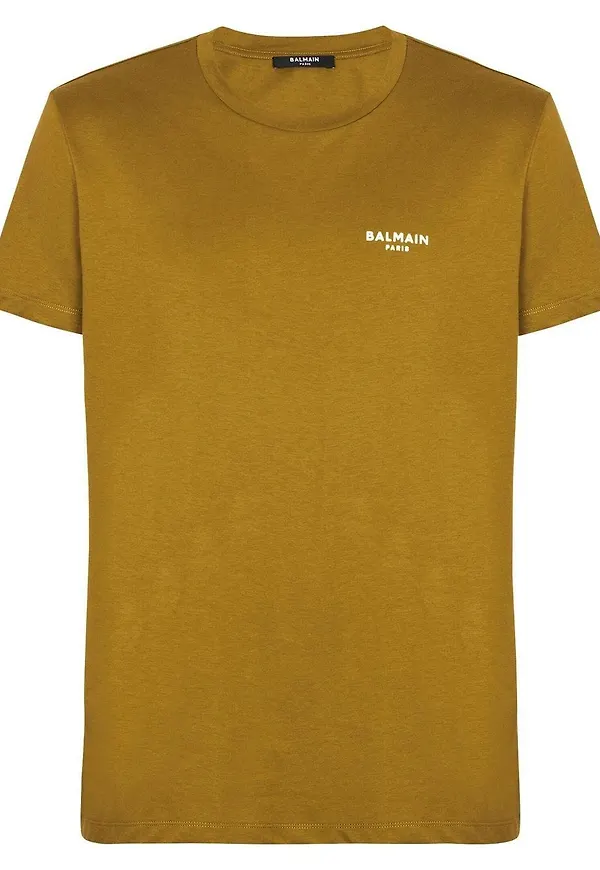 Balmain t-shirt med logotyp - Brun