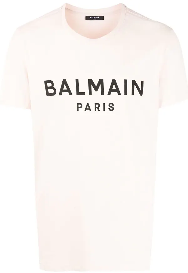 Balmain t-shirt med logotyp - Rosa