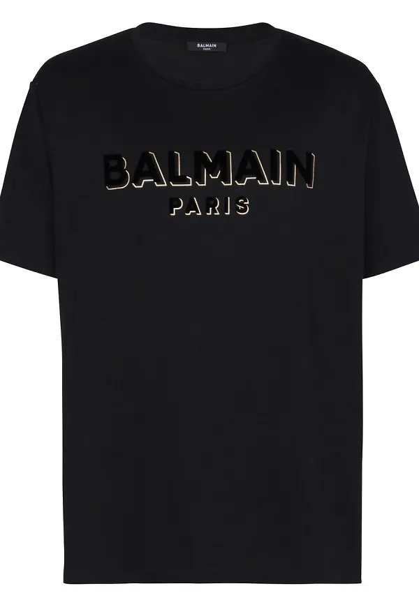 Balmain t-shirt med logotyp - Svart