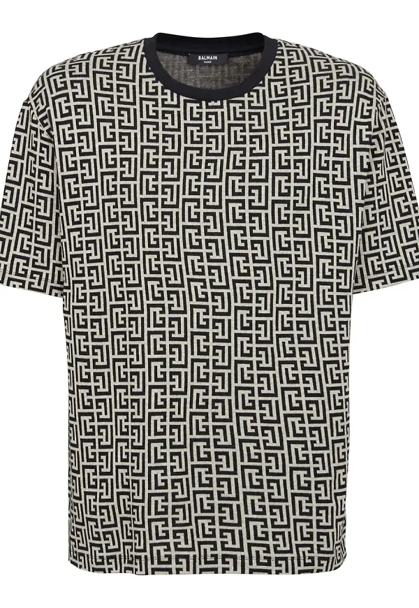 Balmain t-shirt med monogram - Svart