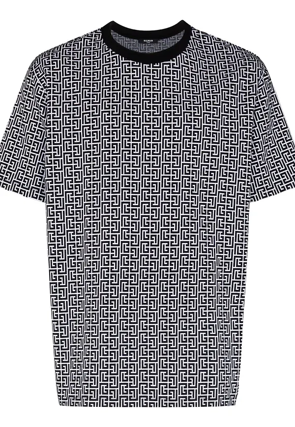 Balmain t-shirt med monogram - Svart