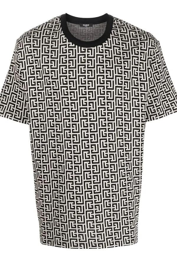 Balmain t-shirt med monogram - Svart