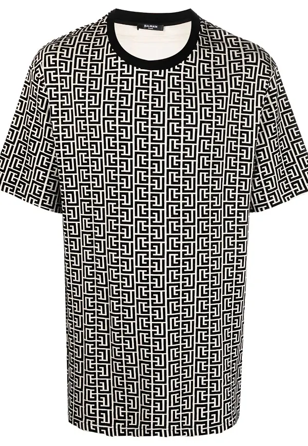 Balmain t-shirt med monogram - Svart