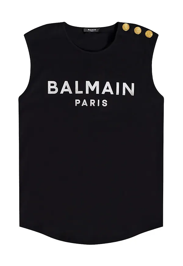 Balmain T-shirt with Logo Svart, Dam