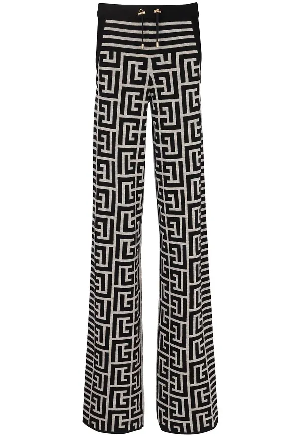 Balmain trackpants med monogram - Svart