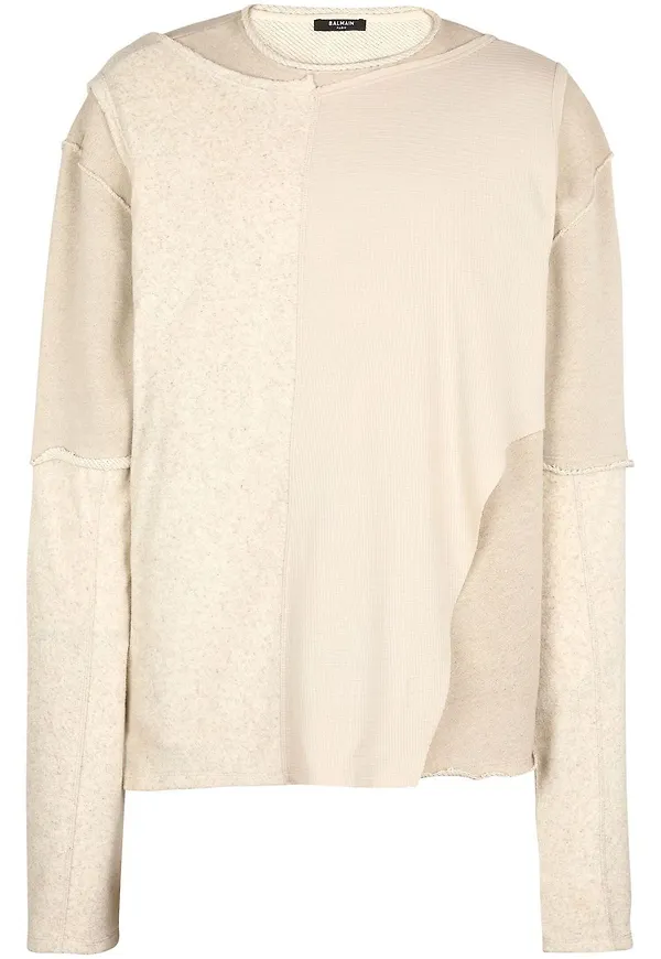 Balmain tröja med lappdesign - Neutral
