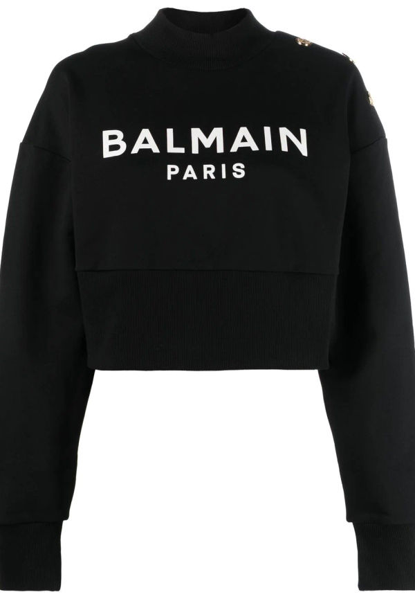Balmain tröja med logotyp - Svart