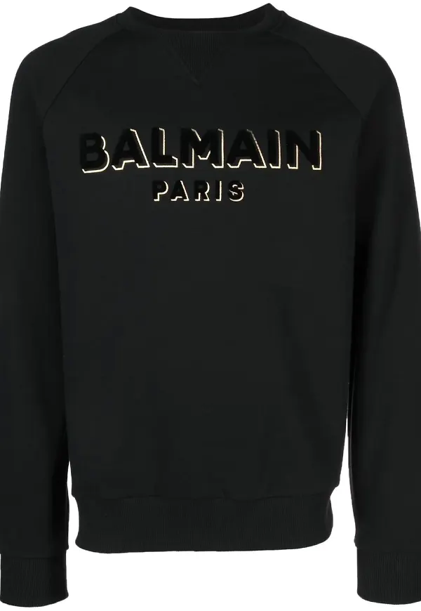 Balmain tröja med logotyp - Svart