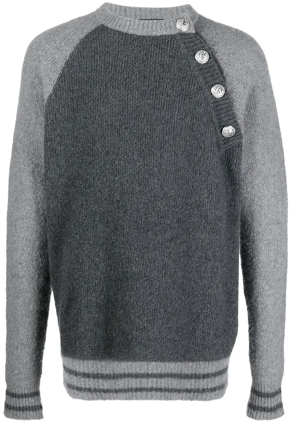 Balmain tröja med rundad hals - Grå