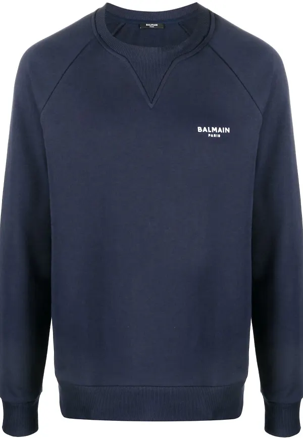 Balmain tröja med tryck - Blå
