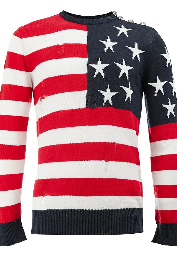 Balmain tröja med USA-flagga - Röd