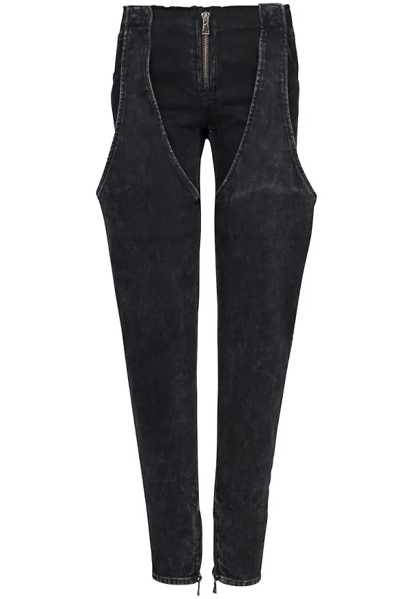 Balmain tvättade low rise-jeans - Svart