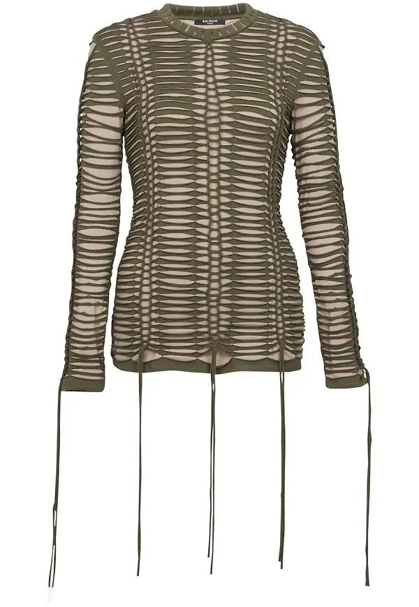 Balmain tvåfärgad t-shirt - Grå