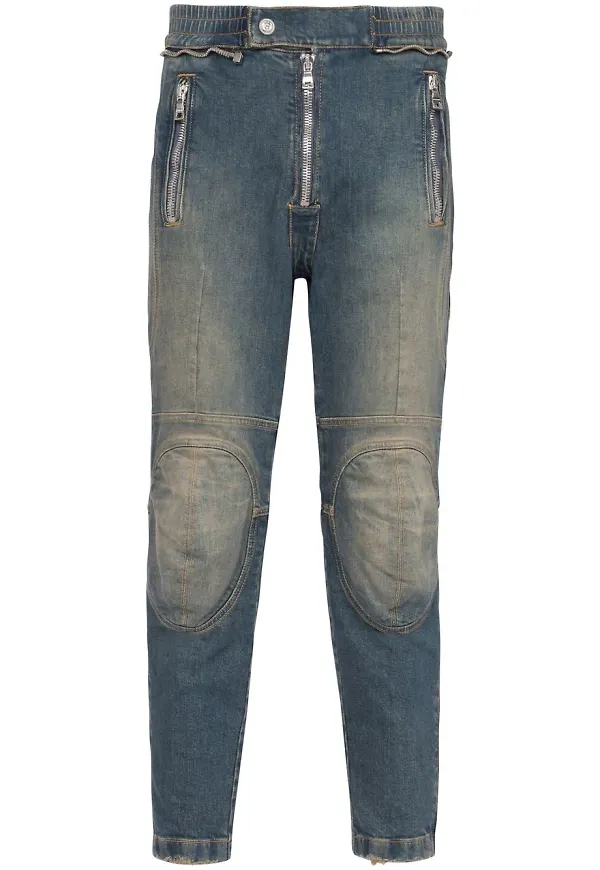 Balmain tvåfärgade skinny-jeans - Svart