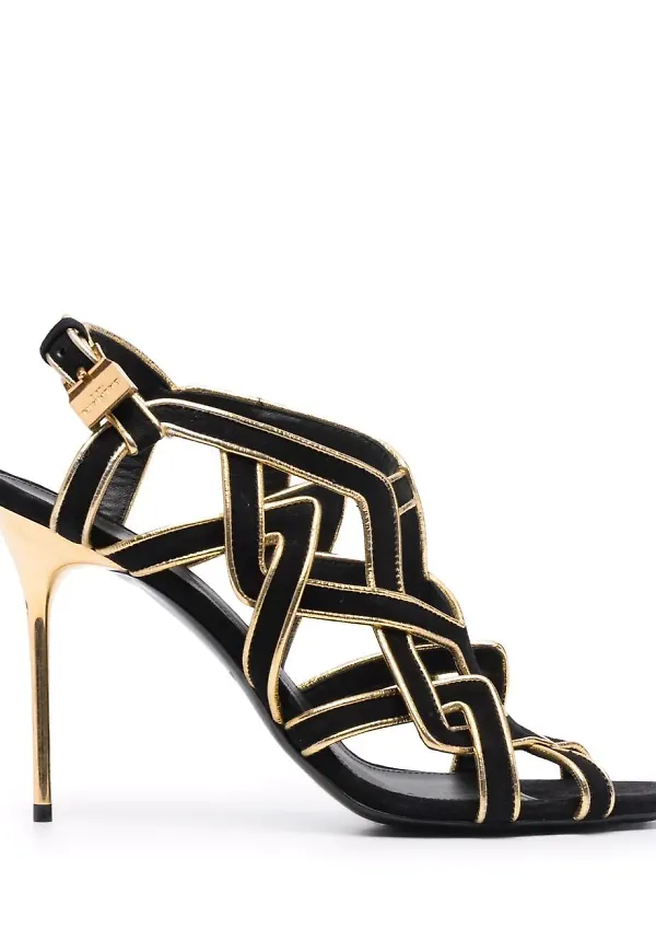 Balmain Urania remsandaler - Svart