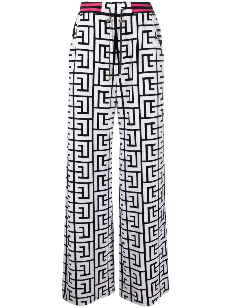 Balmain vida byxor med monogram - Svart