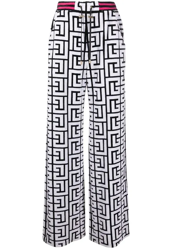 Balmain vida byxor med monogram - Svart