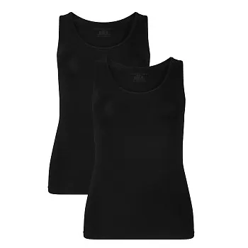 Bamboo basics 2P Anna Knitted Singlet Svart XX-Large Dam
