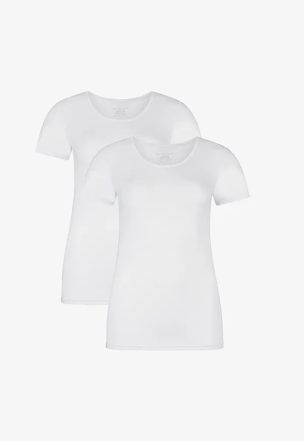 Bamboo Basics - Pyjamastopp B.b T-shirt R-neck 2-pack - Vit