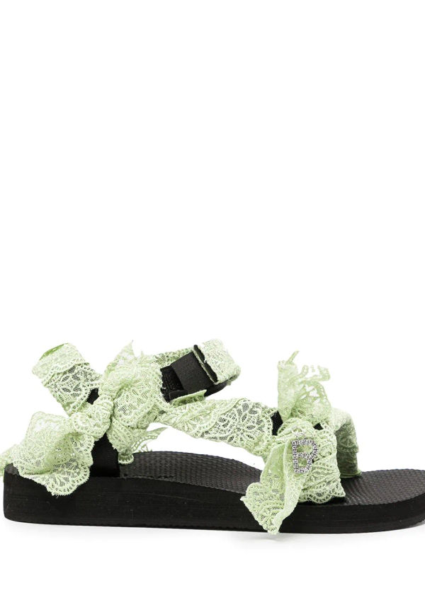 BAPY BY *A BATHING APE® Trekky platta sandaler med spetsrem - Svart