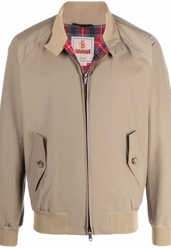 Baracuta G9 Harrington jacka med dragkedja - Neutral