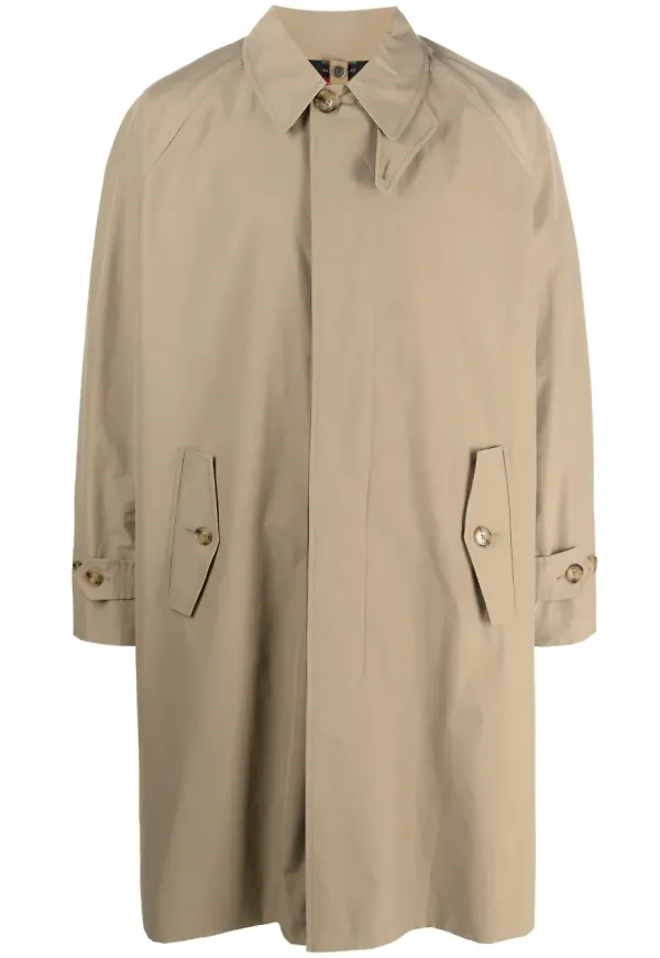 Baracuta trenchcoat med dold knäppning - Neutral
