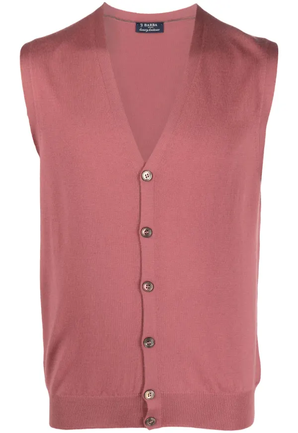 Barba väst med knäppning - Rosa