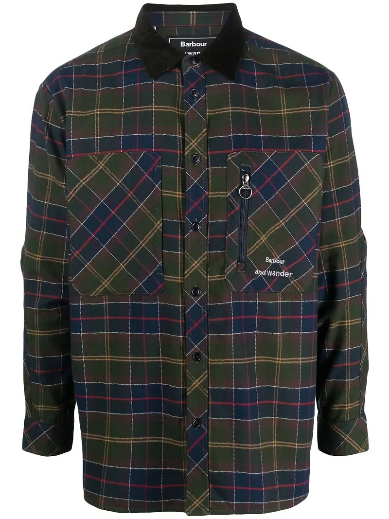 BARBOUR and WANDER skotskrutig skjorta - Blå